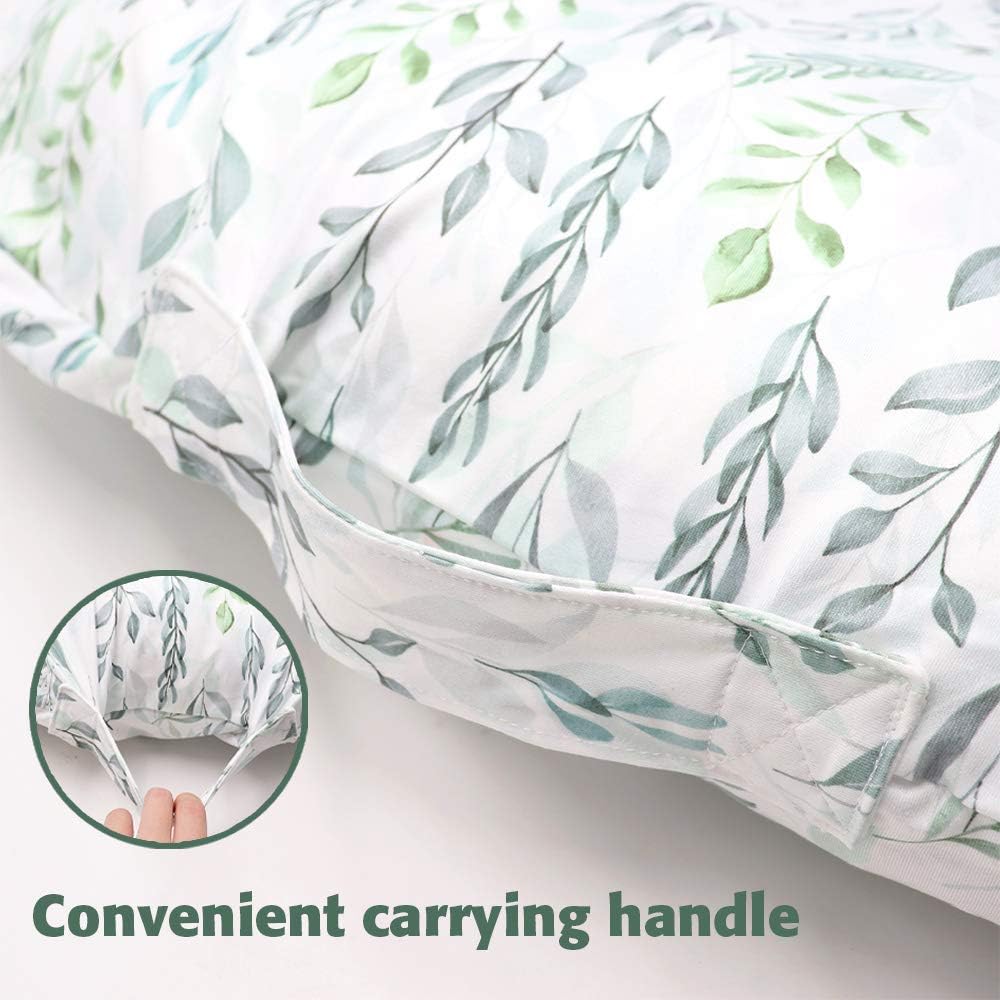 DILIMI infant lounger slipcover showing hidden zipper opening