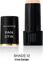 Max Factor Pan Stik 12 True Beige packaging label details