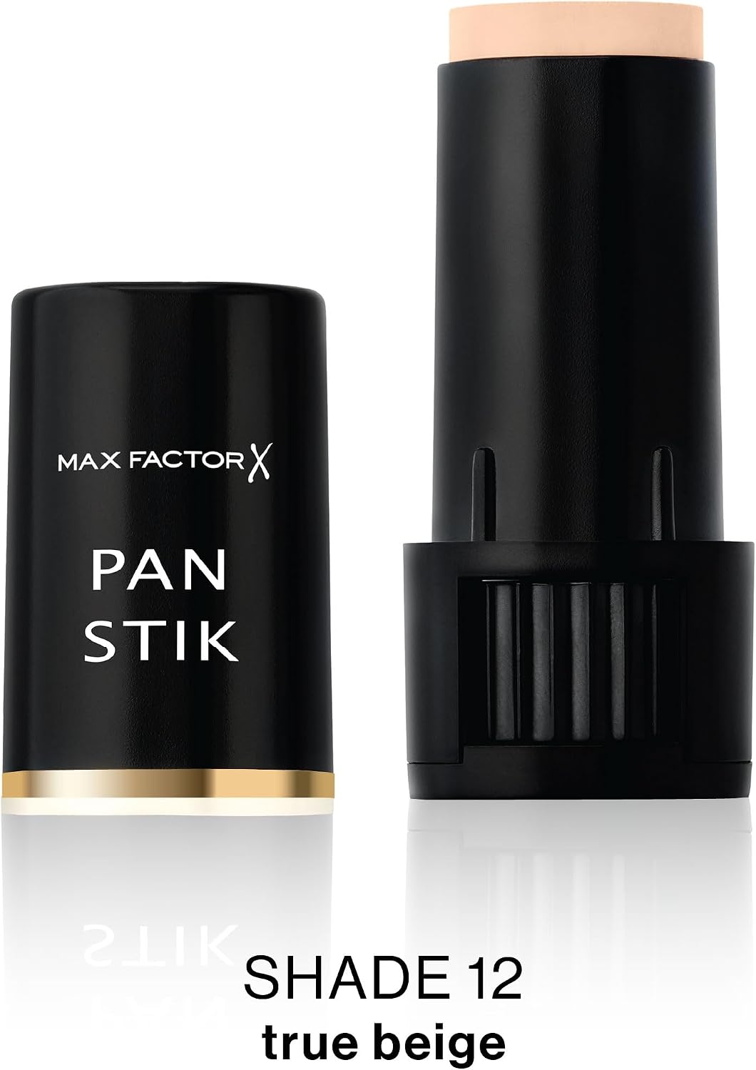 Max Factor Pan Stik 12 True Beige packaging label details