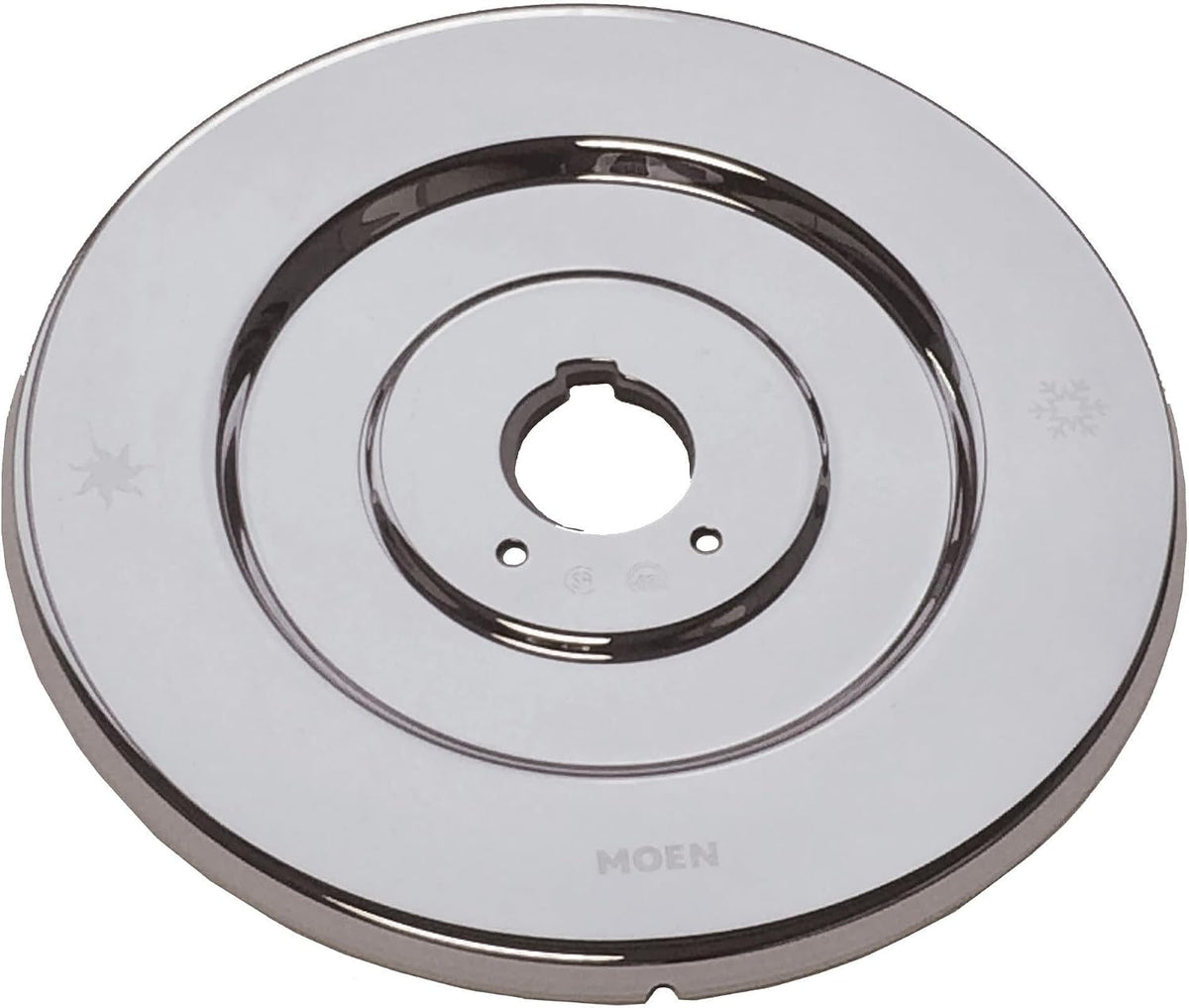 Moen Chateau 16090 trim plate angled view accessories
