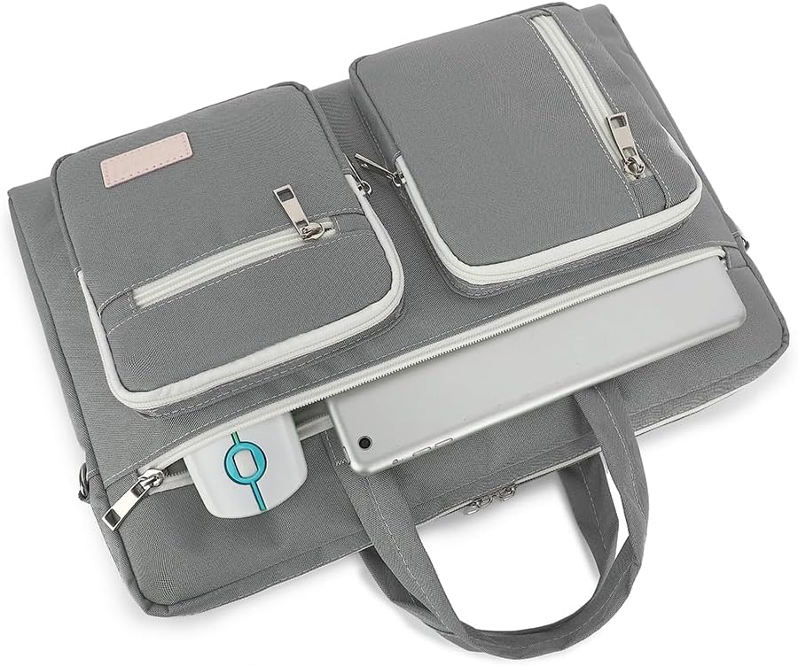 Canvaslife laptop bag main zipper compartment open