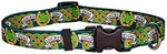 Yellow Dog Design Petite Shamrock Dog Collar plastic buckle close up