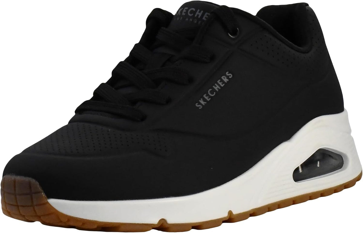 Skechers Women's Uno - Stand On Air Sneaker | Casual sneaker, Air-Cooled Memory Foam insole, Skech-Air Visible Cushioning, Lace-Up, Wedge fit with hidden 1-inch heel - Image 14