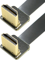 JSER CYFPV dual 90 degree down angled HDMI cable front view