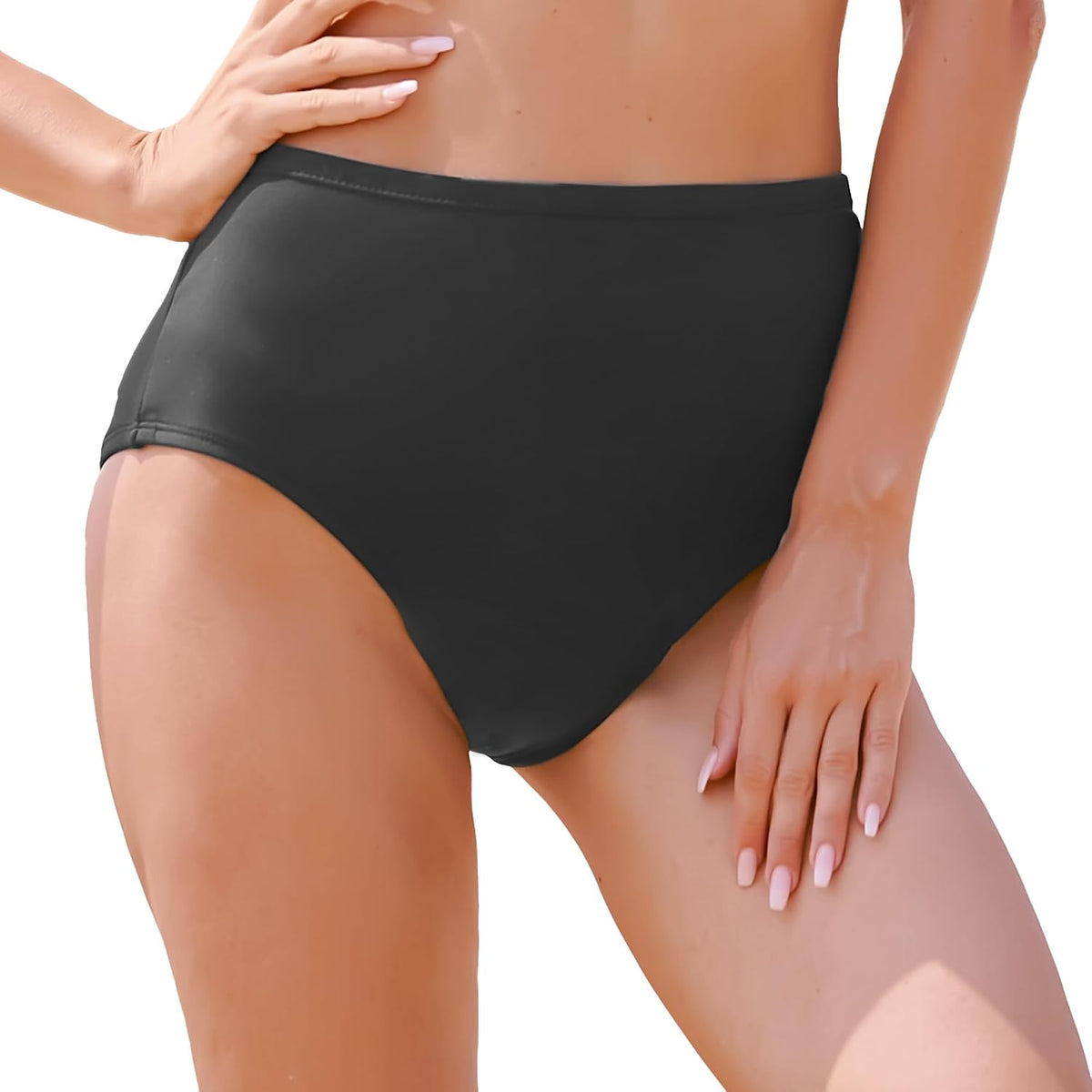 Feitycom leakproof bikini bottom high waist angle