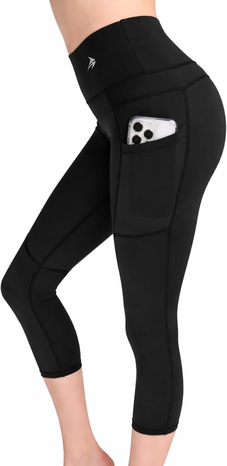 CompressionZ High Waisted Capri Compression Leggings for Women Tummy Control - Workout, Gym, Pilates, Travel, Yoga Pants - Image 15