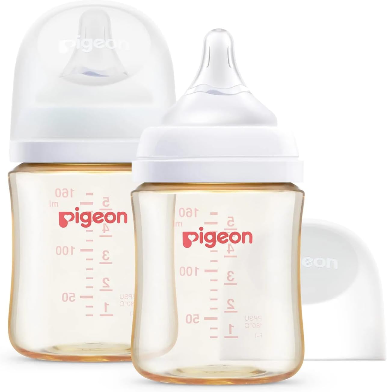 Pigeon PPSU wide neck nursing baby bottle set front view