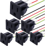 3Pcs AC 10A 250V Rocker Switch Power Socket Inlet Module Plug, 3 Pin IEC320 C14 Male Power Switch with 6Pcs Mounting Screws,9Pcs 18 AWG Extension Cord,3Pcs Fuse - Image 9