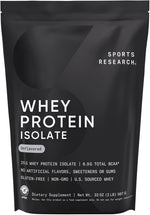 Sports Research Whey Protein Isolate - Sports Nutrition Protein Powder 25g per Serving - 2.27lb Bag Whey Protein - Dutch Chocolate Bulk Protein Powder, 25 Servings - Image 10