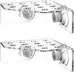 Kcrygogo 13 Plug Holes Coral Frag Rack front view in clear aquarium