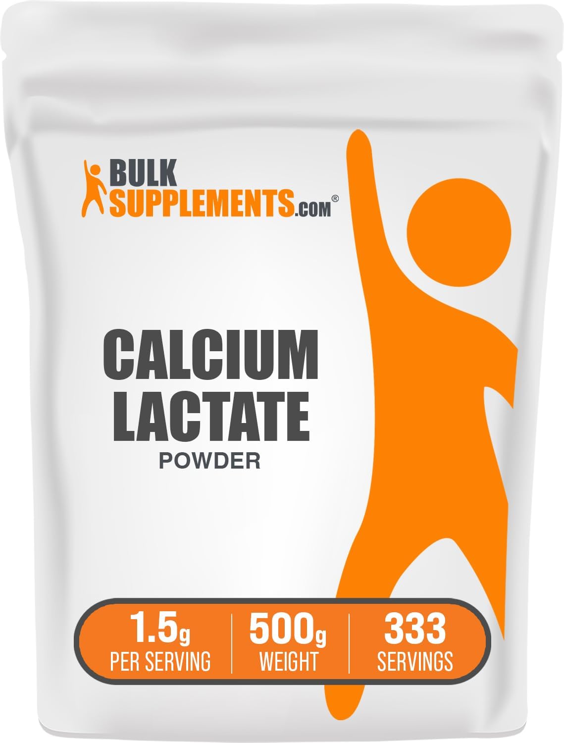 BulkSupplements calcium lactate clean formula macro texture view