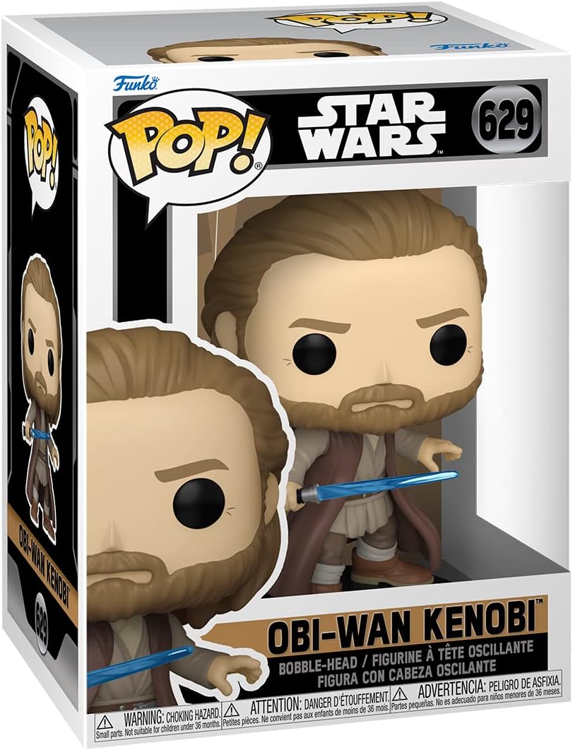 Funko Pop Star Wars Obi-Wan Kenobi Figure Number 629 window box packaging