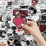 Tunosava sticker set displaying various romantic and gothic quotes
