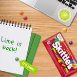 Skittles fruit flavored chewy candies variety mix close up