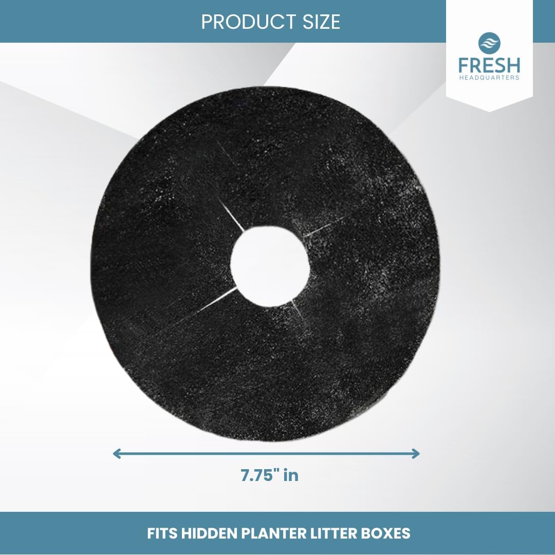 Odor reducing pet safe charcoal replacement filters close up view