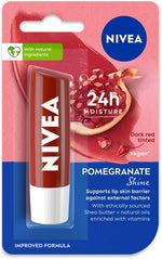 Nivea red tinted lip balm tube open