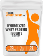 BulkSupplements.com Hydrolyzed Whey Protein Isolate Powder - Whey Isolate Protein - Unflavored & Gluten Free, 30g per Serving, 500g (1.1 lbs) (Pack of 1) - Image 9
