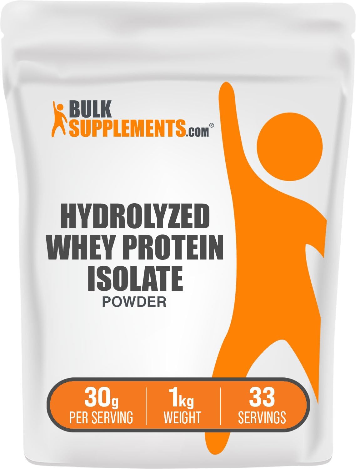BulkSupplements.com Hydrolyzed Whey Protein Isolate Powder - Whey Isolate Protein - Unflavored & Gluten Free, 30g per Serving, 500g (1.1 lbs) (Pack of 1) - Image 9