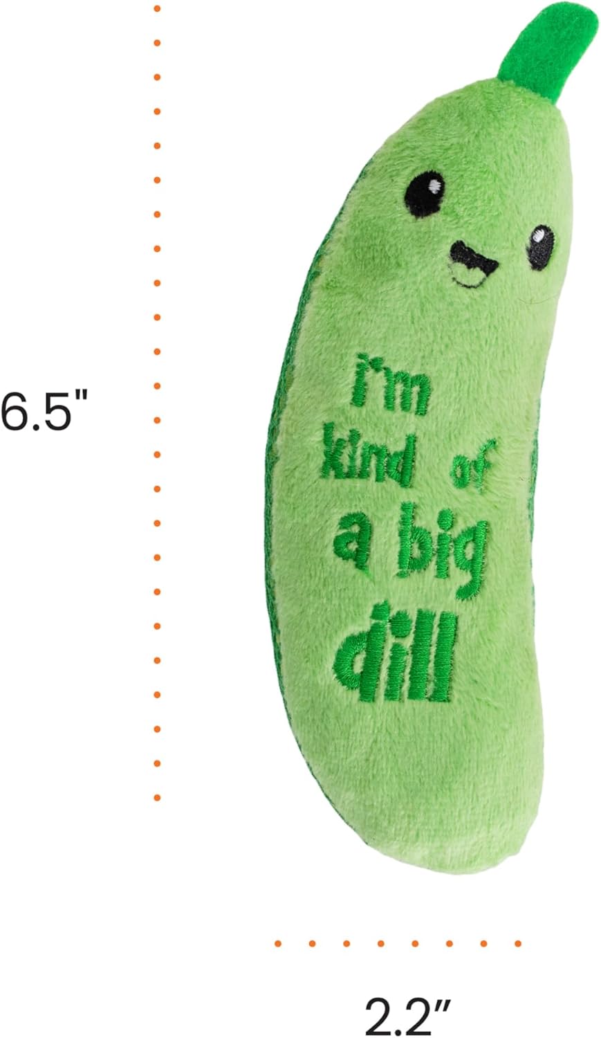Catstages CrunchyPickleKickerCatToy - Plush Crinkle Toy with Catnip and Dental Mesh, 6.5" (Pack of 2) - Image 9
