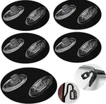 BEHLINE push in glasses nose pads front view of clear 14mm silicone pack