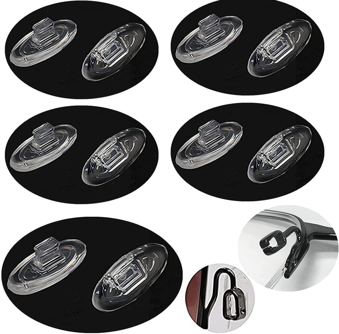 BEHLINE push in glasses nose pads front view of clear 14mm silicone pack