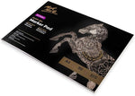 Close up of 110gsm satin finish paper texture