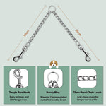 Close up of the three hundred and sixty degree swivel metal clasp on double dog lead