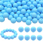DIYOMR 15mm blue silicone beads front view packaging
