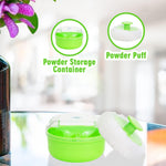 Mee Mee baby powder puff open container showing soft plush texture