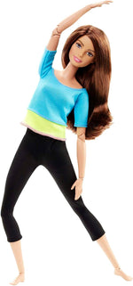 Full body shot of Barbie doll highlighting 22 posable points.