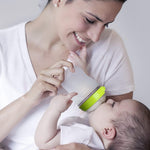 Comotomo baby bottle single pack packaging angle view