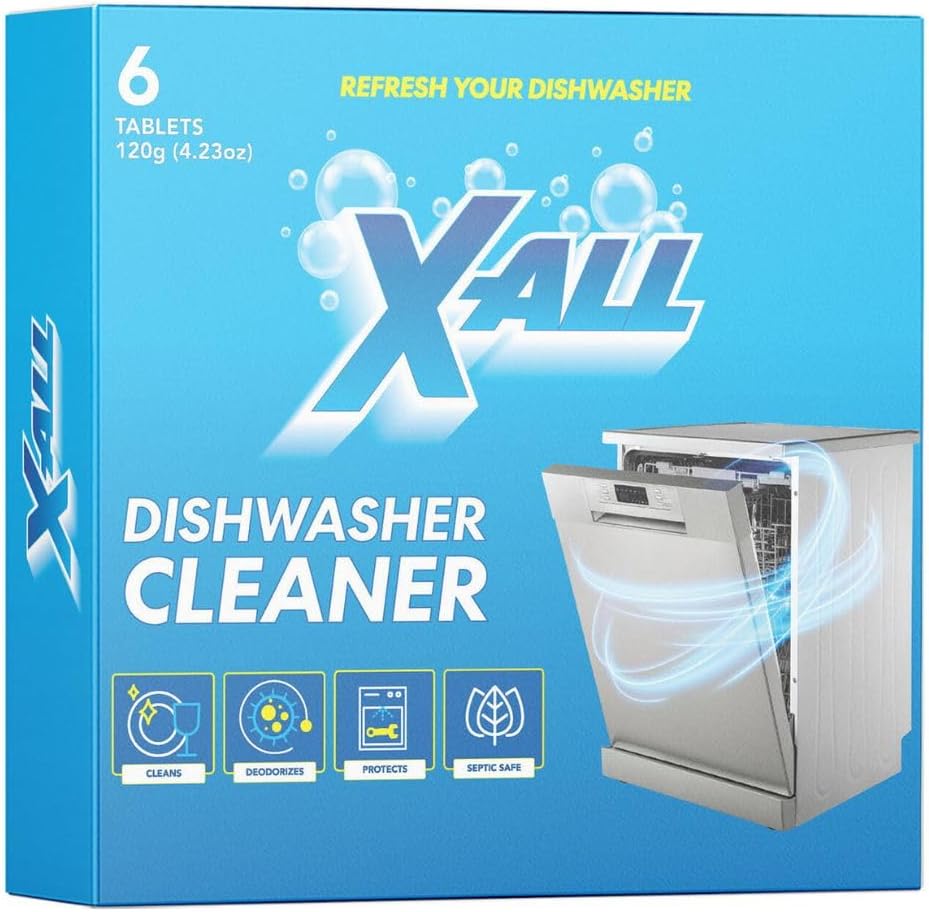 X-All Dishwasher Cleaner Tablets packaging front view