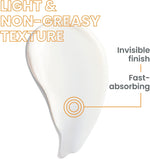 Texture sample of Avène sheer mineral sunscreen lotion.