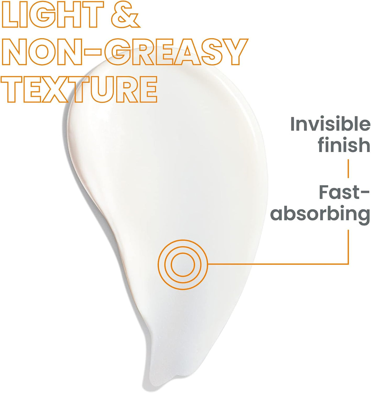 Texture sample of Avène sheer mineral sunscreen lotion.