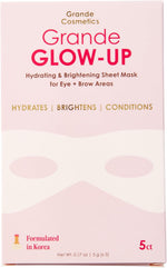 Grande Cosmetics GrandeGLOW Up Eye And Brow Sheet Mask Set front view packaging