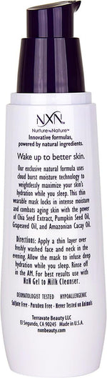 NXN Beauty Sleep hydrating face mask texture and application detail