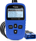 VDIAGTOOL VD10 OBD2 scanner front view with display screen and keypad
