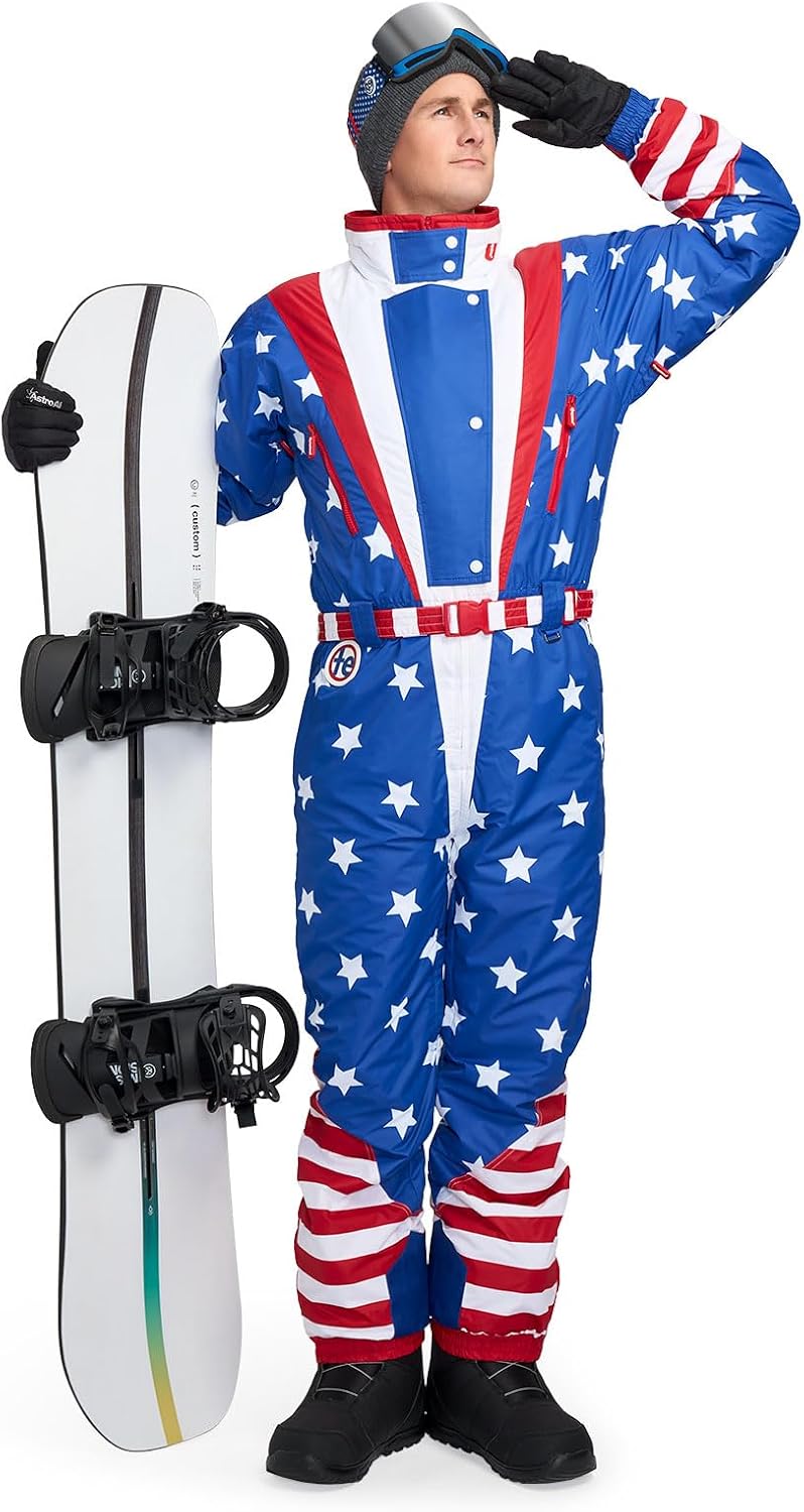 Tipsy Elves Retro Snow Suits for Men - Loud Men's Ski Suits - Warm One Piece for Winter - Image 13
