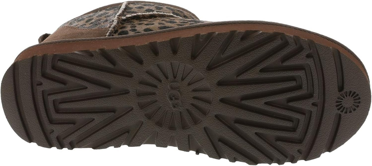 UGG fashion boot calf hair texture close up