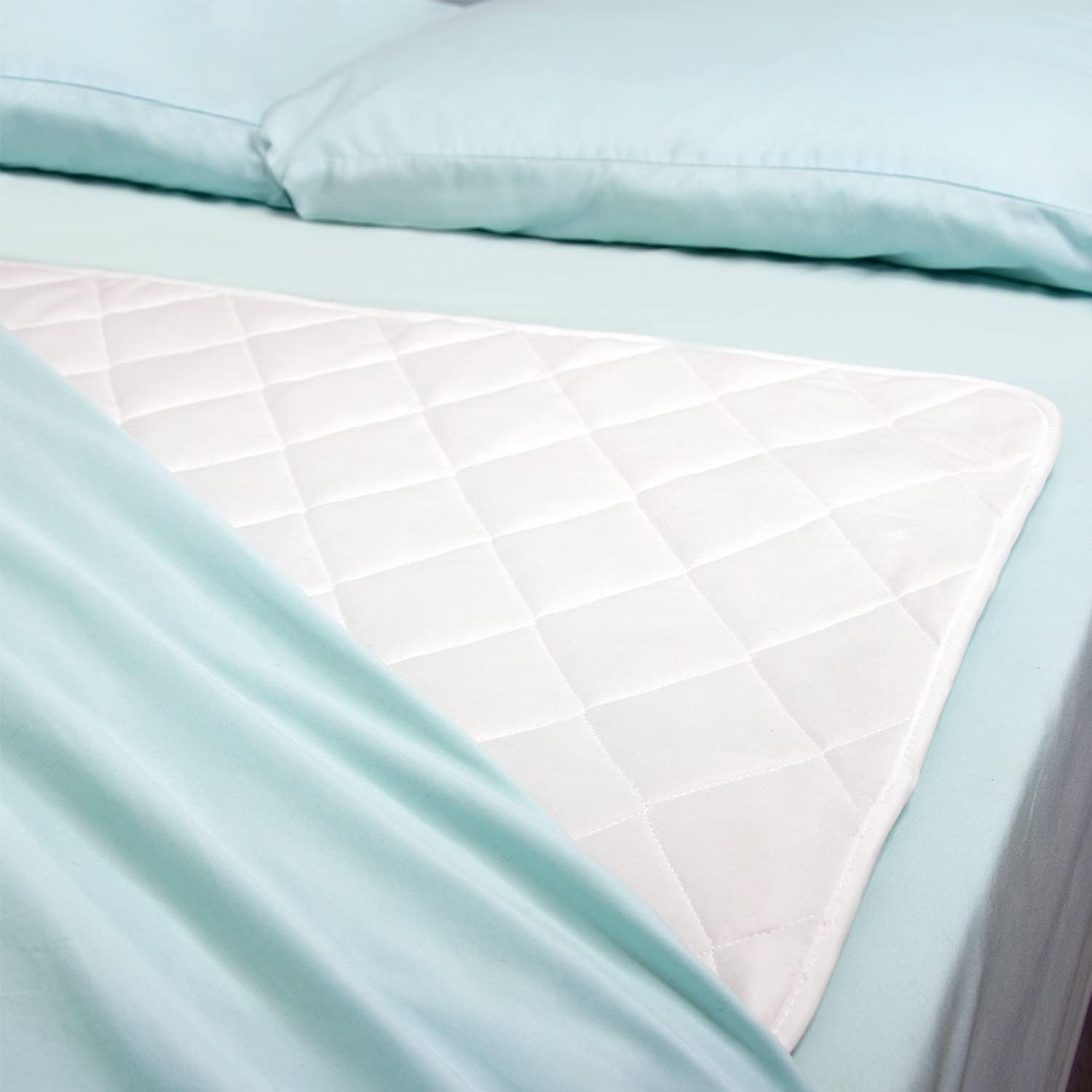 DMI Incontinence Pad, Reusable Bed Pad For Incontinence, Quilted 3 Ply, 30 x 36 Inches, Green - Image 1
