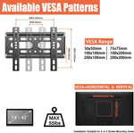 Back view of flat screen display attached to small television wall mount