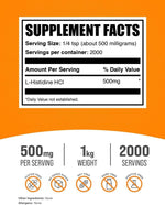 BulkSupplements L-Histidine Hcl amino acid powder texture