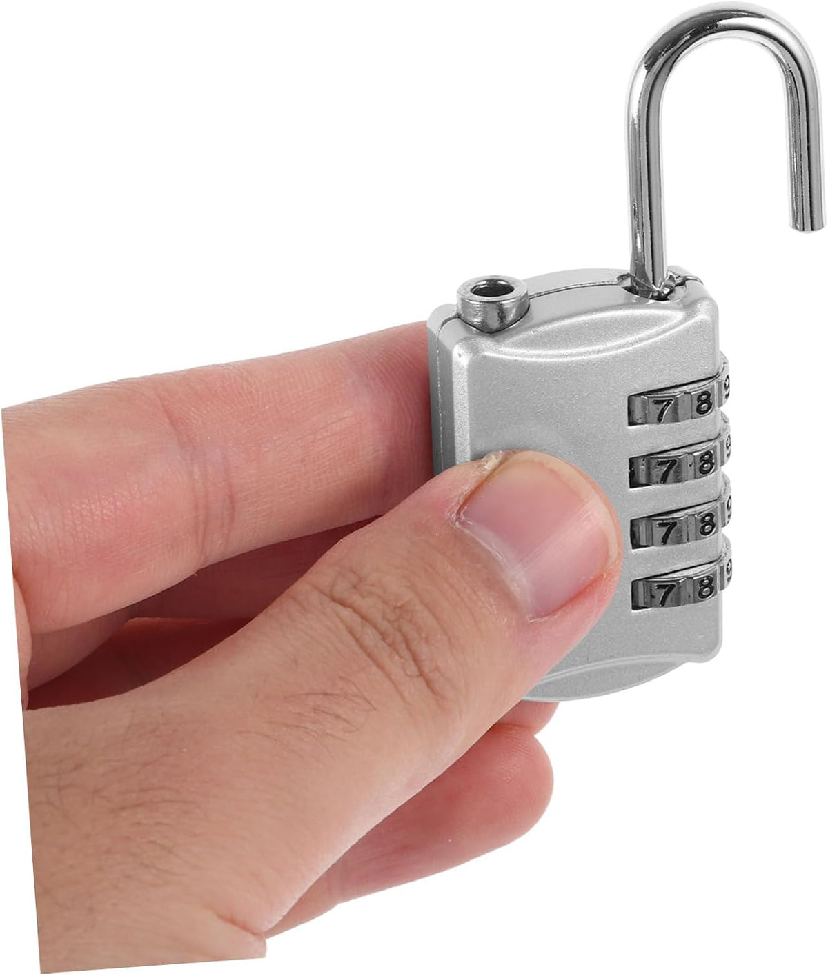 Veemoon tactile button padlock angled view