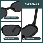 WOWSUN retro sun glasses UV400 lens clarity detail