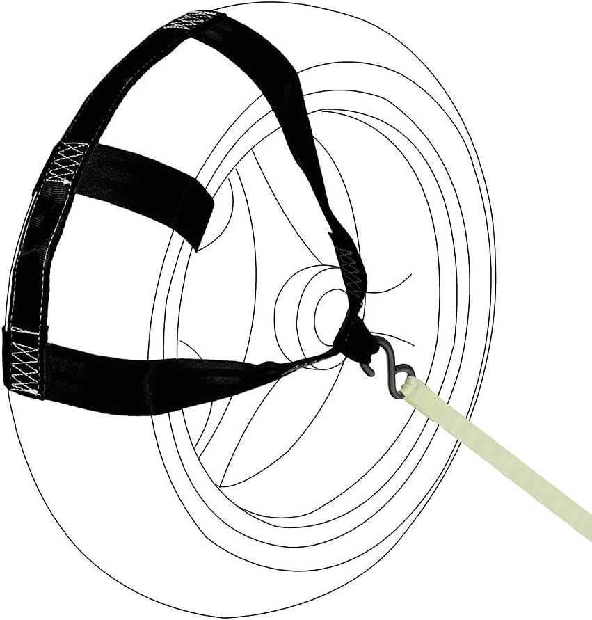 Moto4u Universal Motorcycle Rear Wheel Tie Down Strap black side view