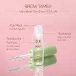 Pixi clear Brow Tamer grooming gel tube and applicator