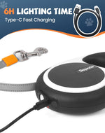 Poop bag dispenser feature on Douexio dog leash