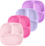 Re-Play toddler divided plates set in Princess color front view