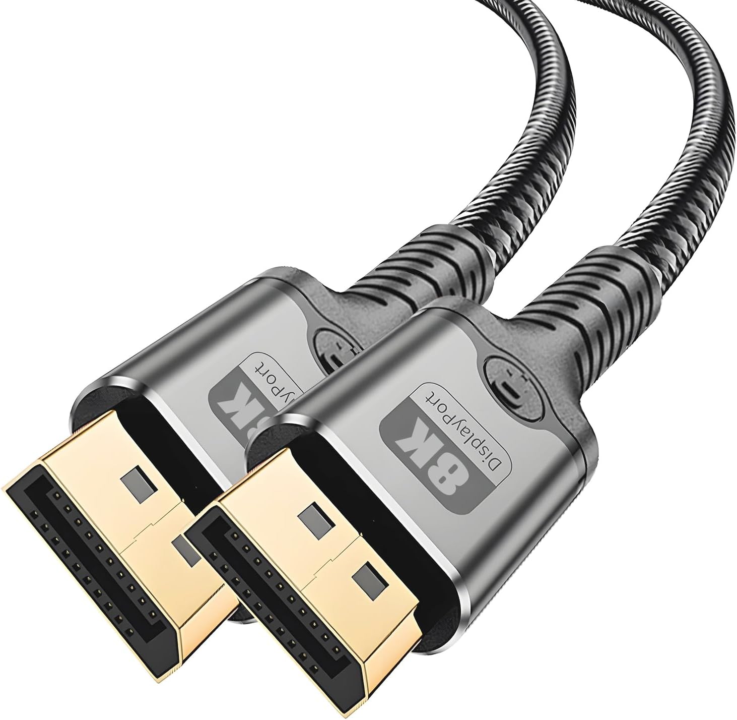 MaxRenard 8K DisplayPort Cable 1.4 front view showing the gold-plated connectors.