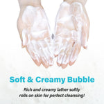 Rich and creamy bubble lather from ETUDE baking powder daily face wash